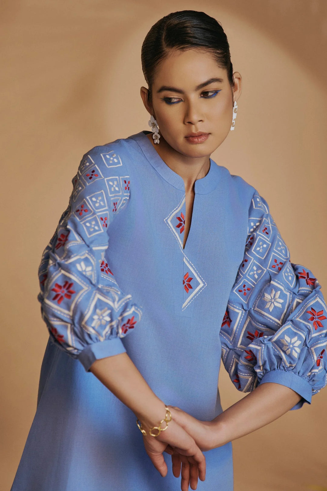 Origani Blue Rainforest Tunic Dress