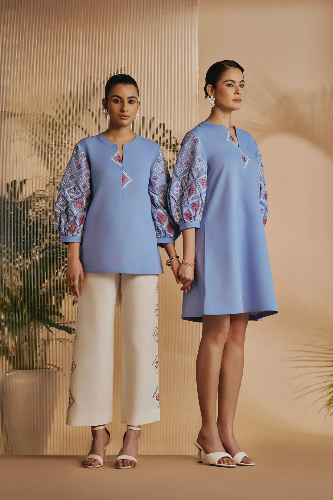 Origani Blue Rainforest Tunic Dress