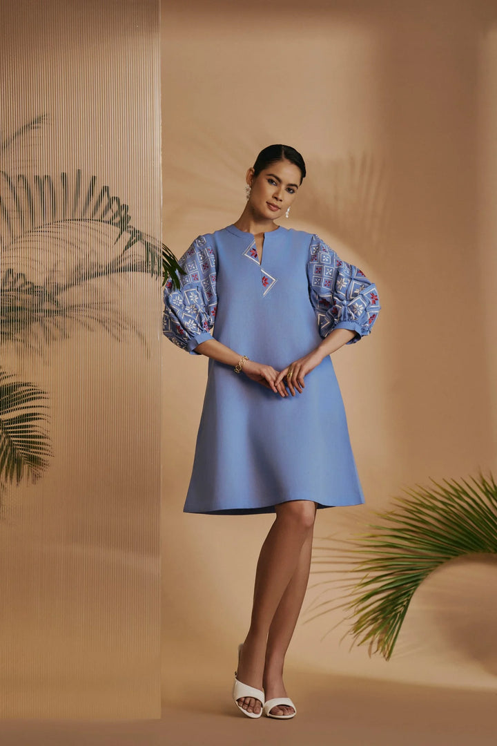 Origani Blue Rainforest Tunic Dress