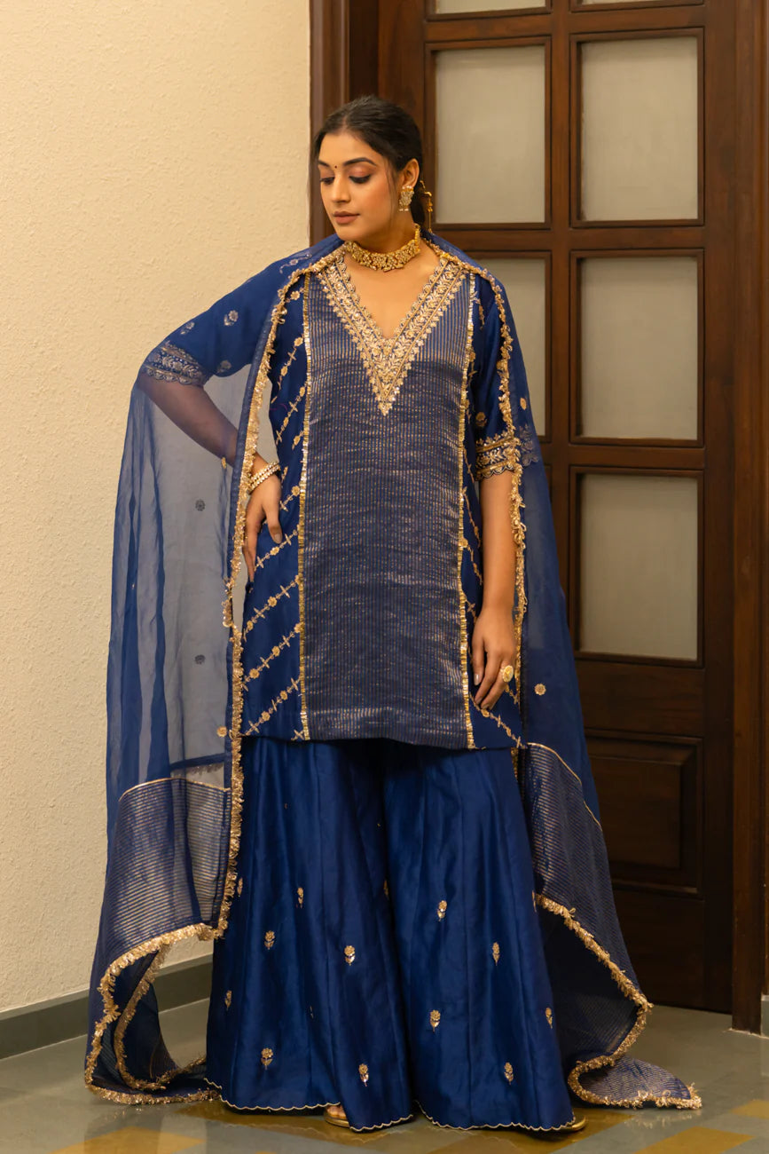 Blue Moti Sharara