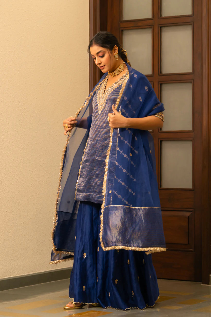 Blue Moti Sharara