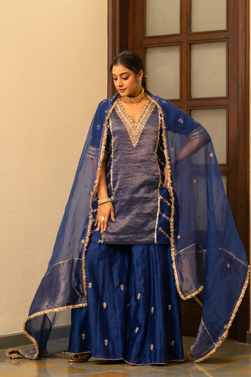 Blue Moti Sharara