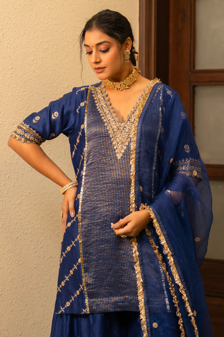 Blue Moti Sharara