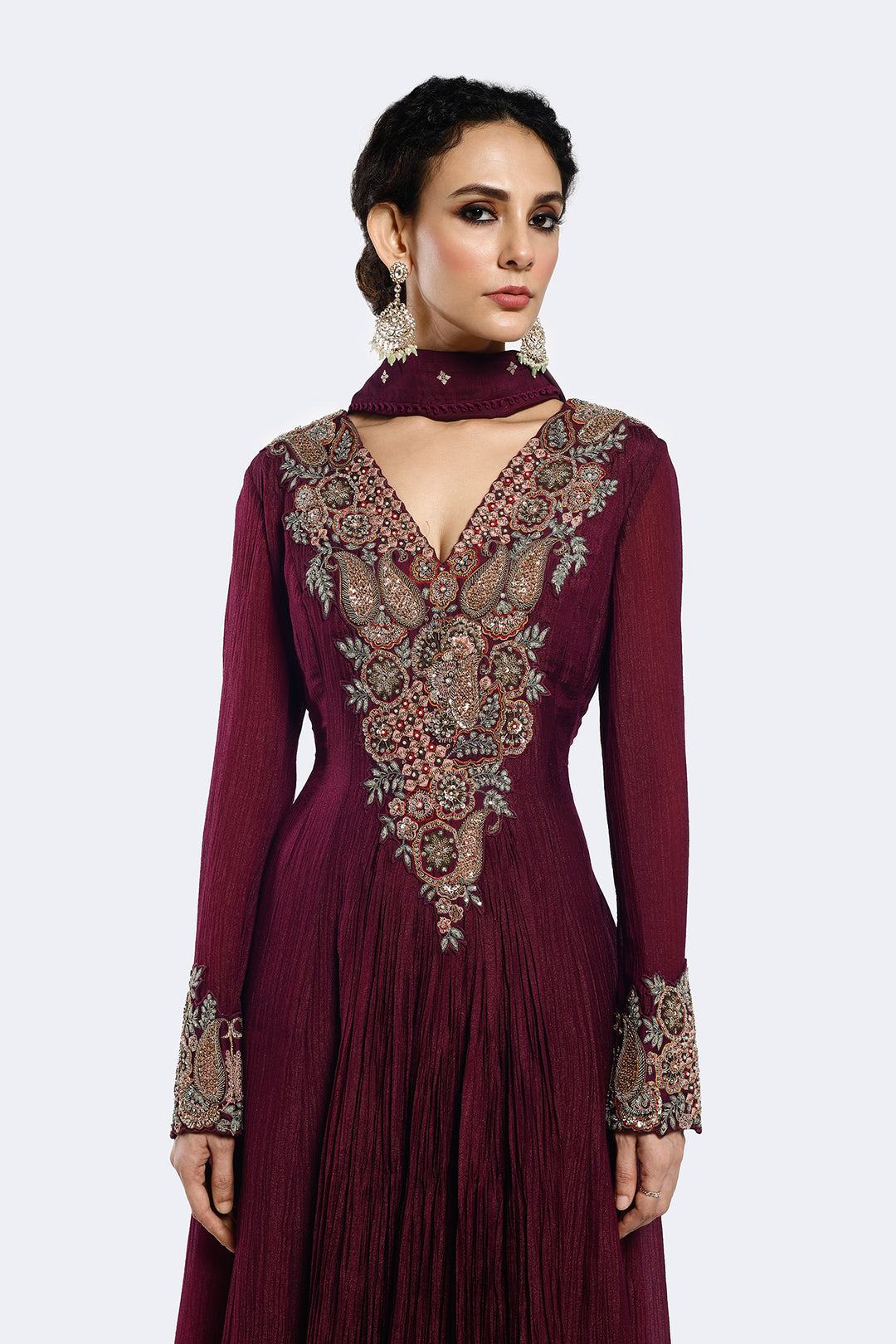 Bedecked Paisley Anarkali Suit set