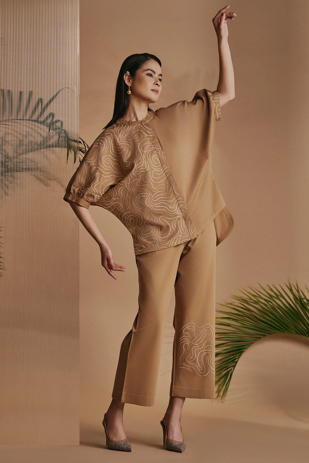 Origani Brown Mirage Co-ord Set