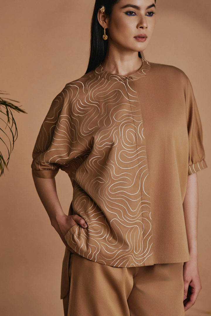 Origani Brown Mirage Co-ord Set