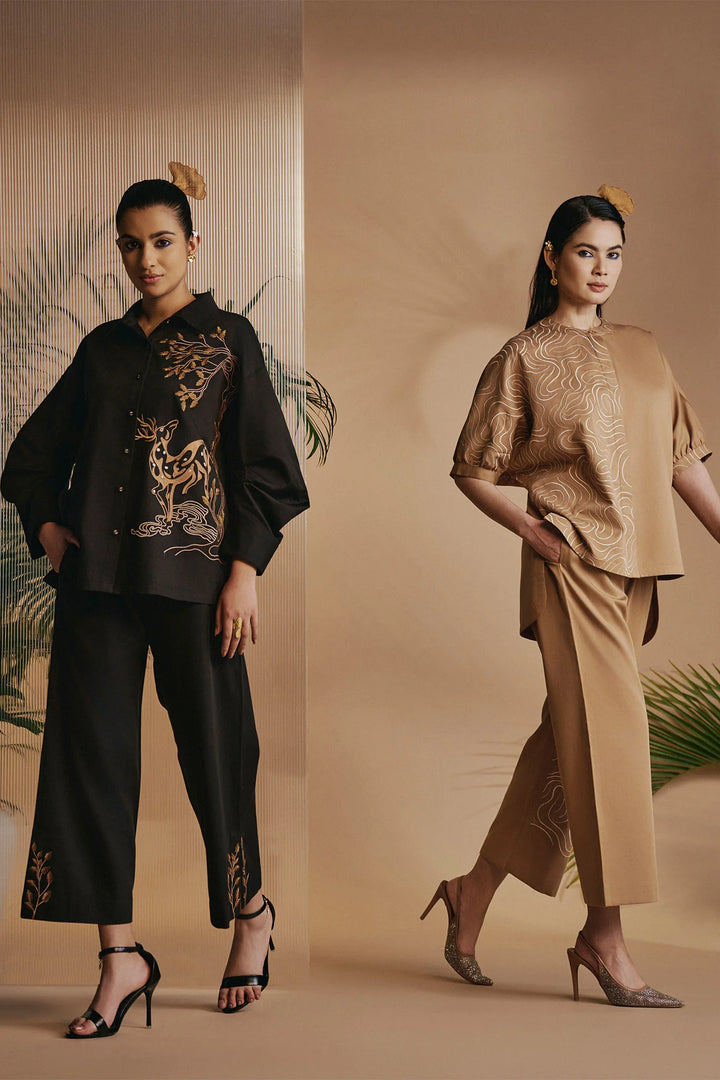 Origani Brown Mirage Co-ord Set