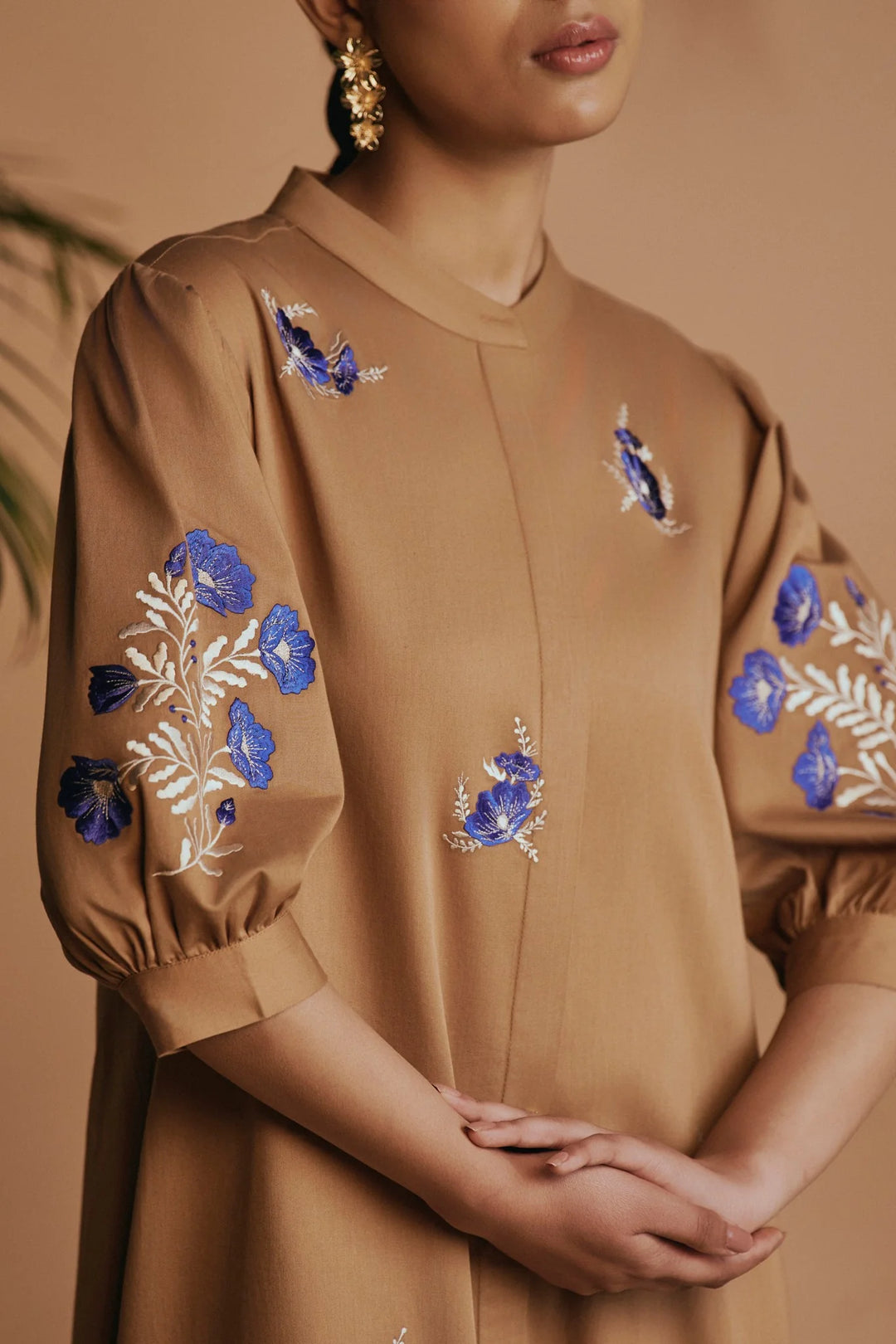 Origani Brown Savanna Midi Dress