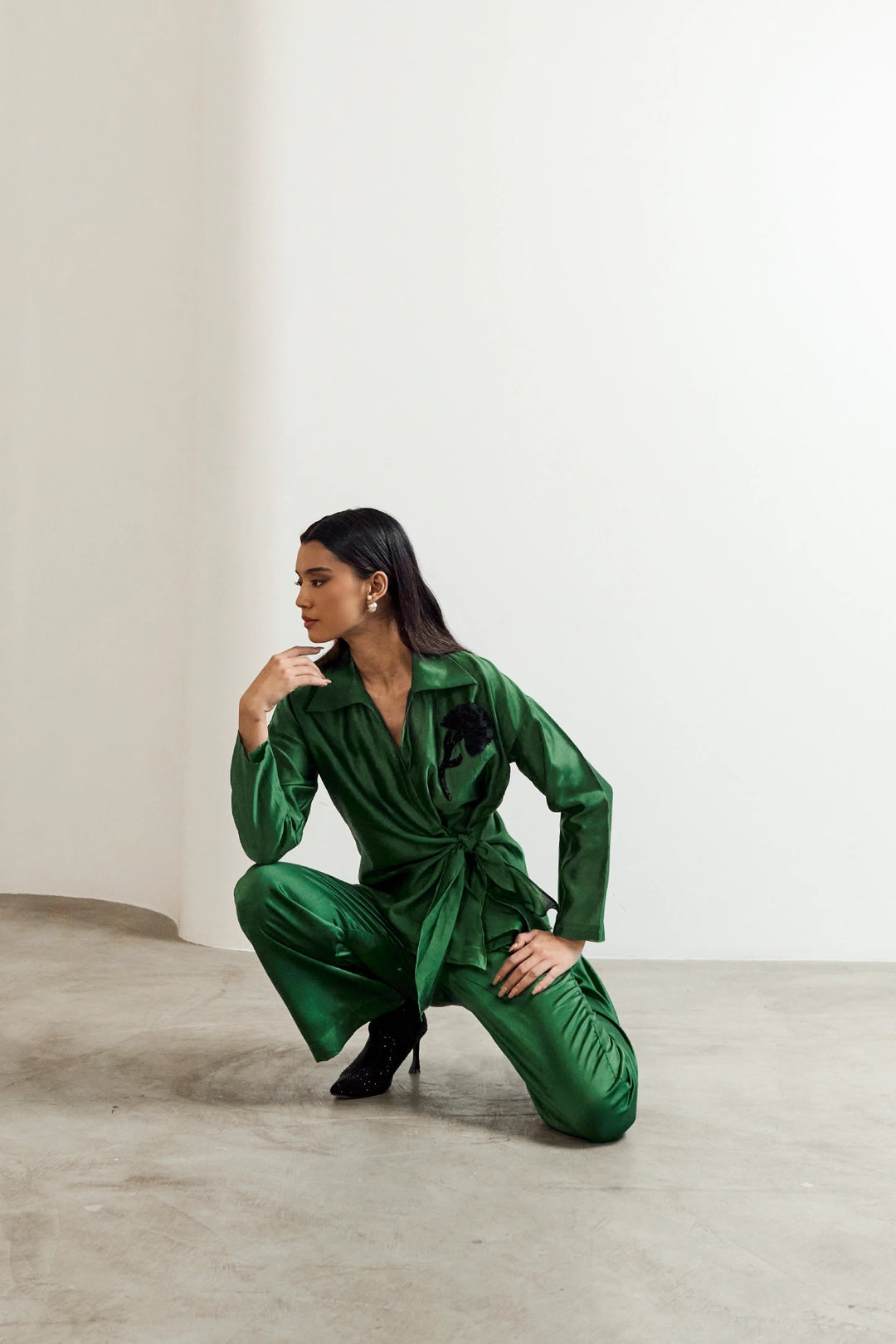 Brooch Side tie Co-ord