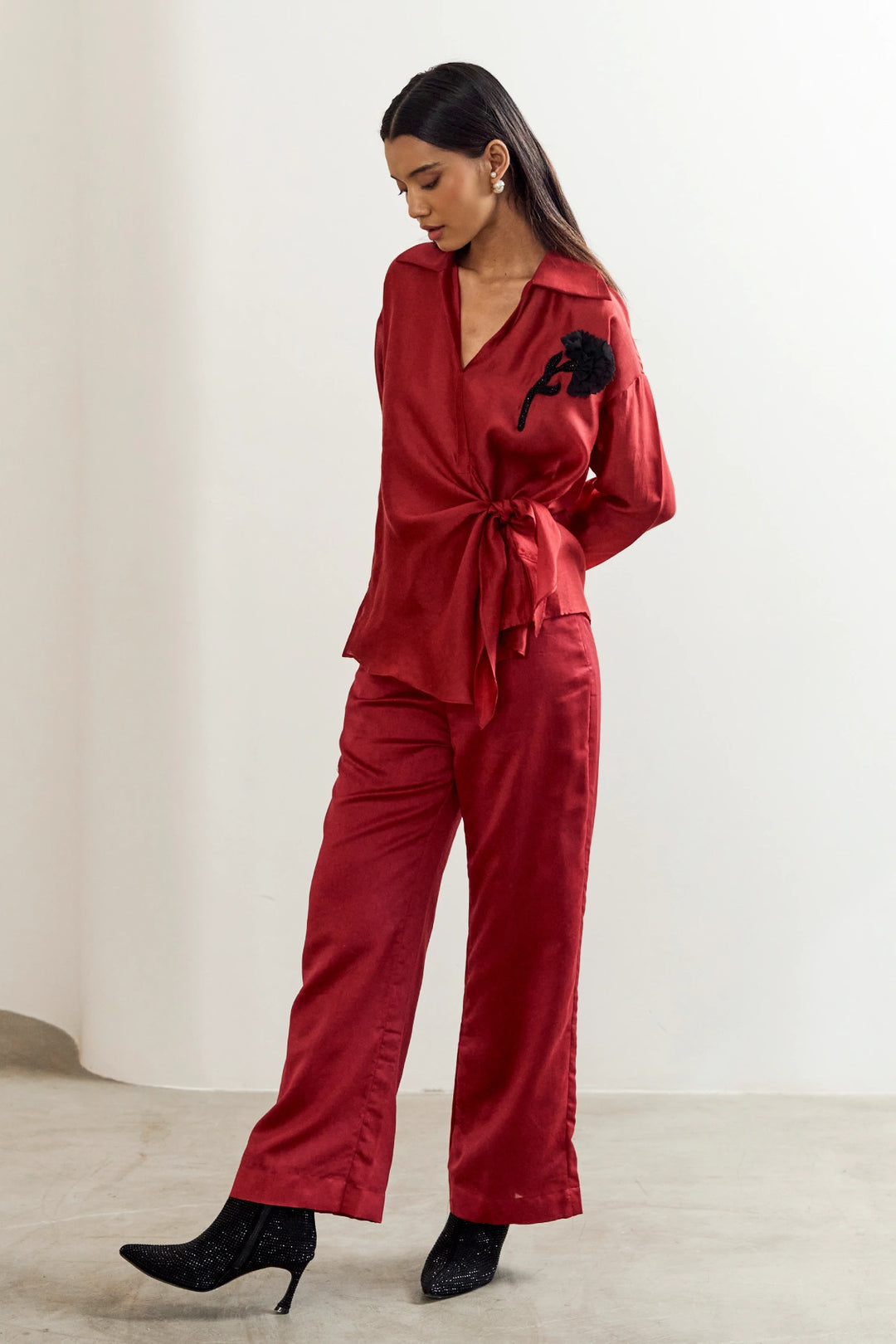 Brooch Side tie Co-ord