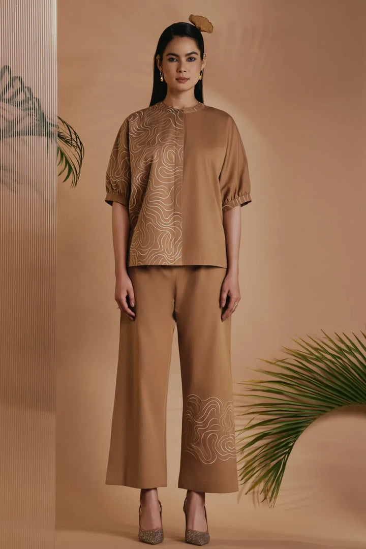Origani Brown Mirage Co-ord Set