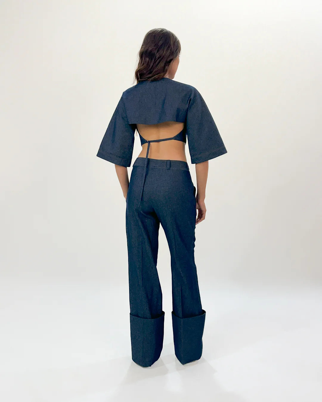 Folded hem pant