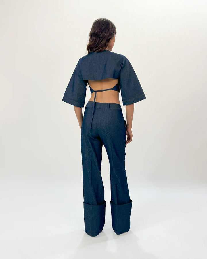 Folded hem pant