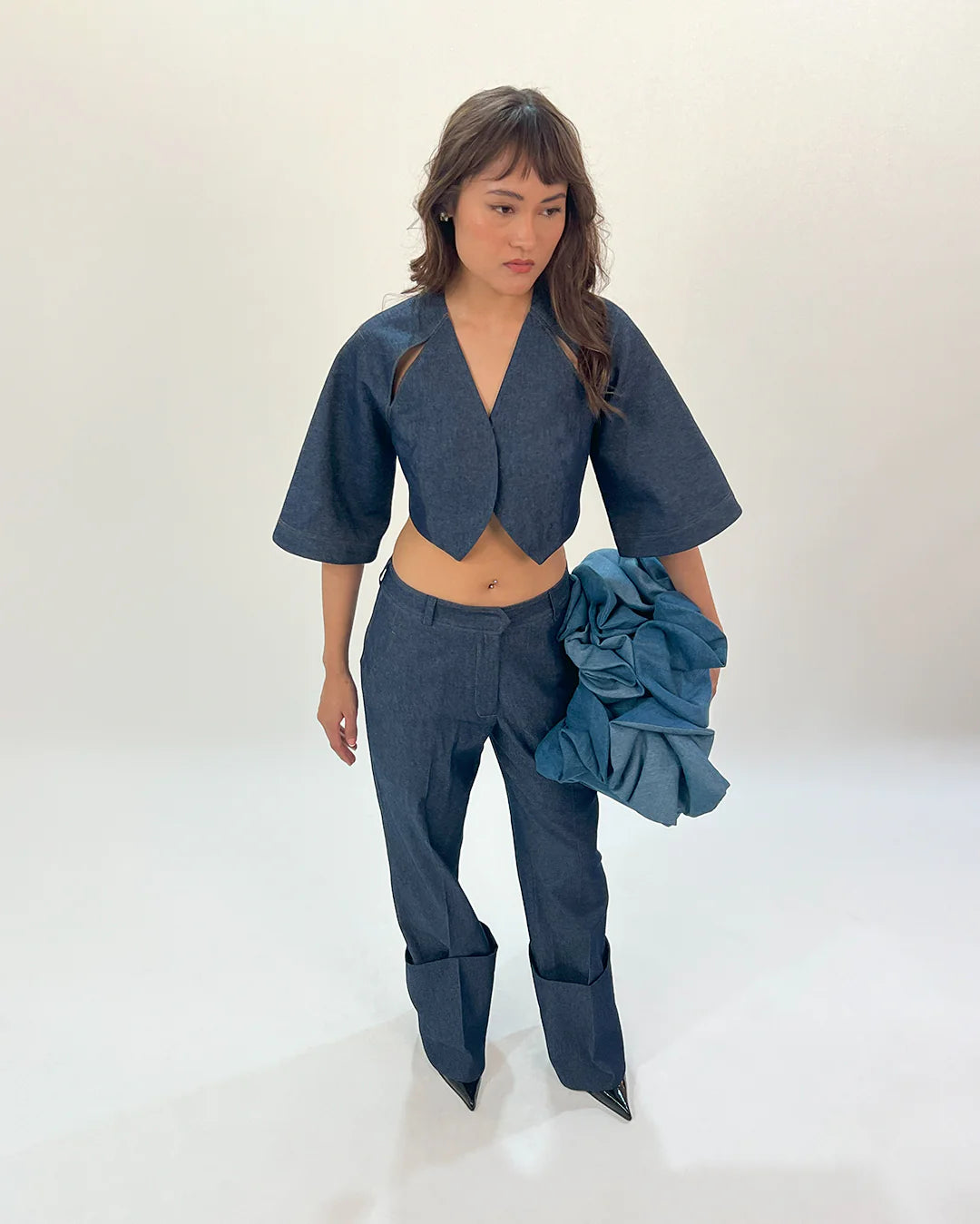 Folded hem pant