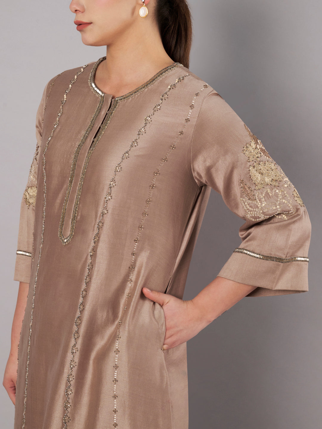 Breeze Trail A Line Set - Taupe