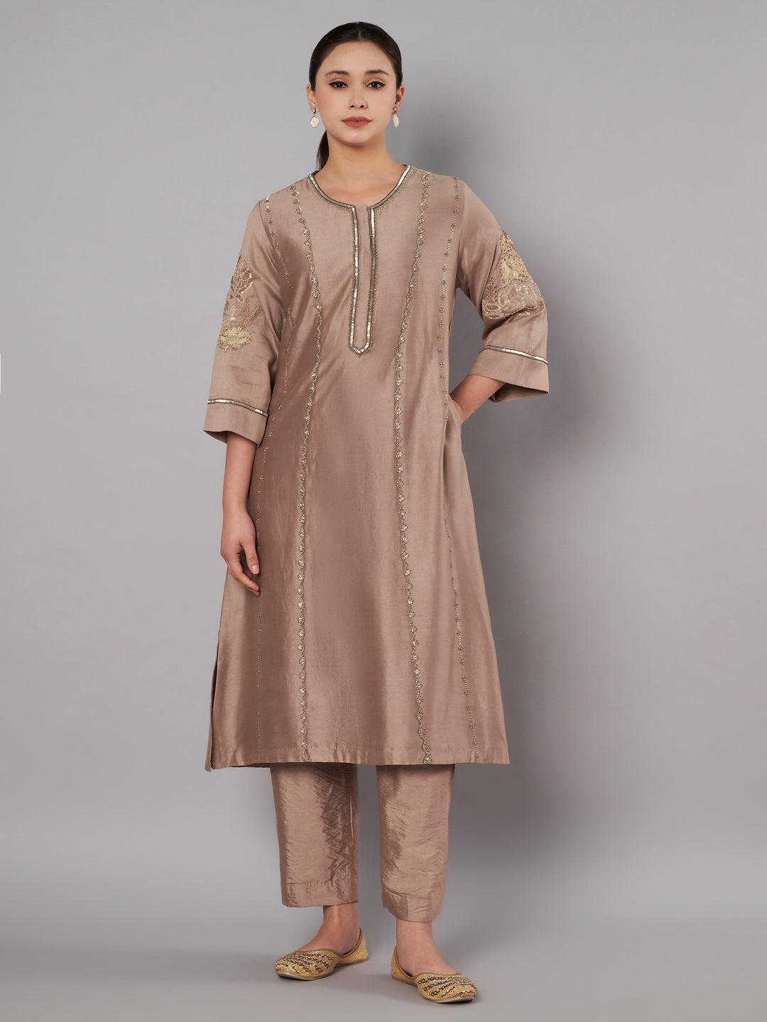Breeze Trail A Line Set - Taupe