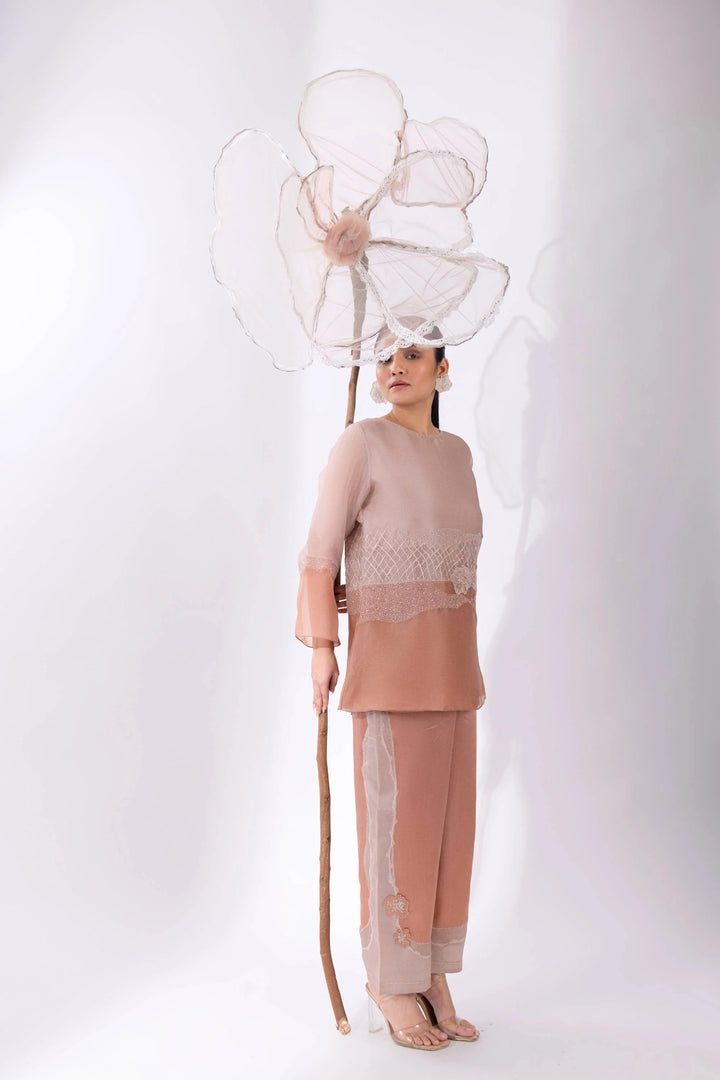 Cloud Colour Block A-Line Top & Pant