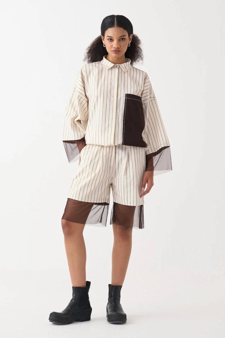 Contrast Detail Shirt Co-ord (Set of 2)