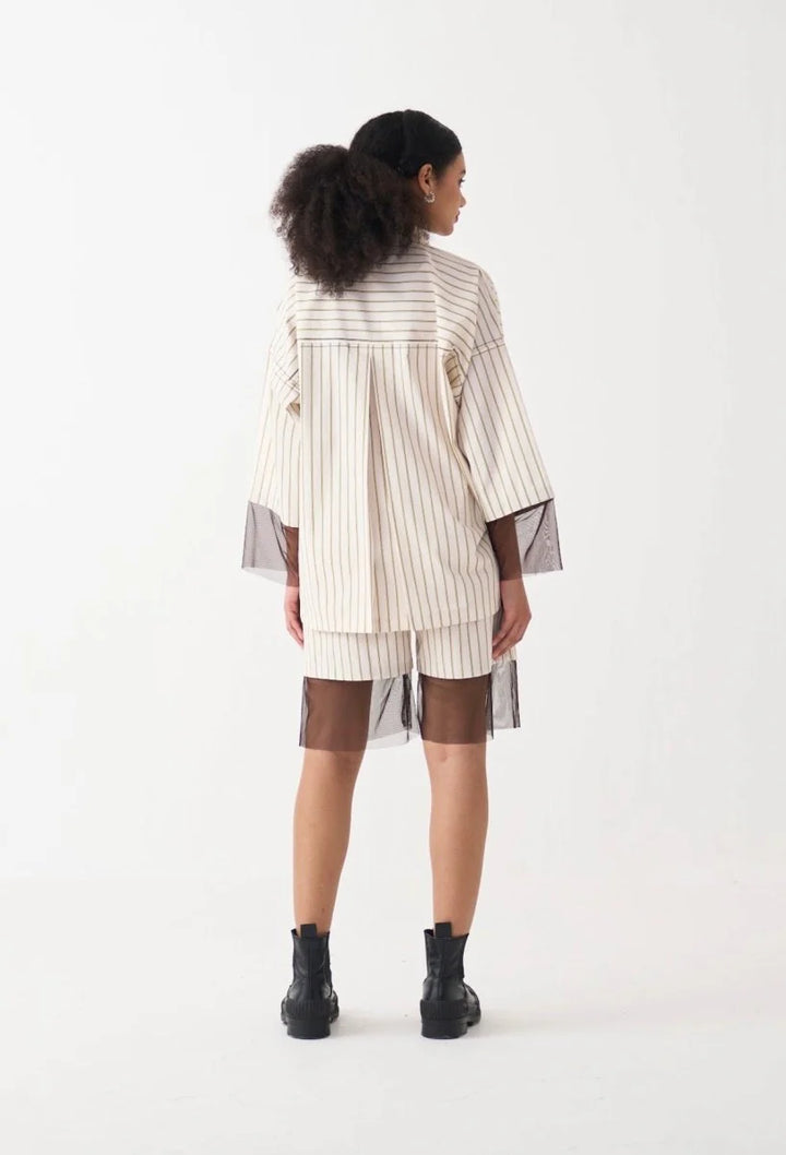 Contrast Detail Shirt Co-ord (Set of 2)