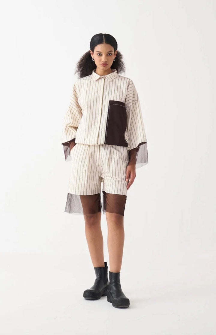 Contrast Detail Shirt Co-ord (Set of 2)