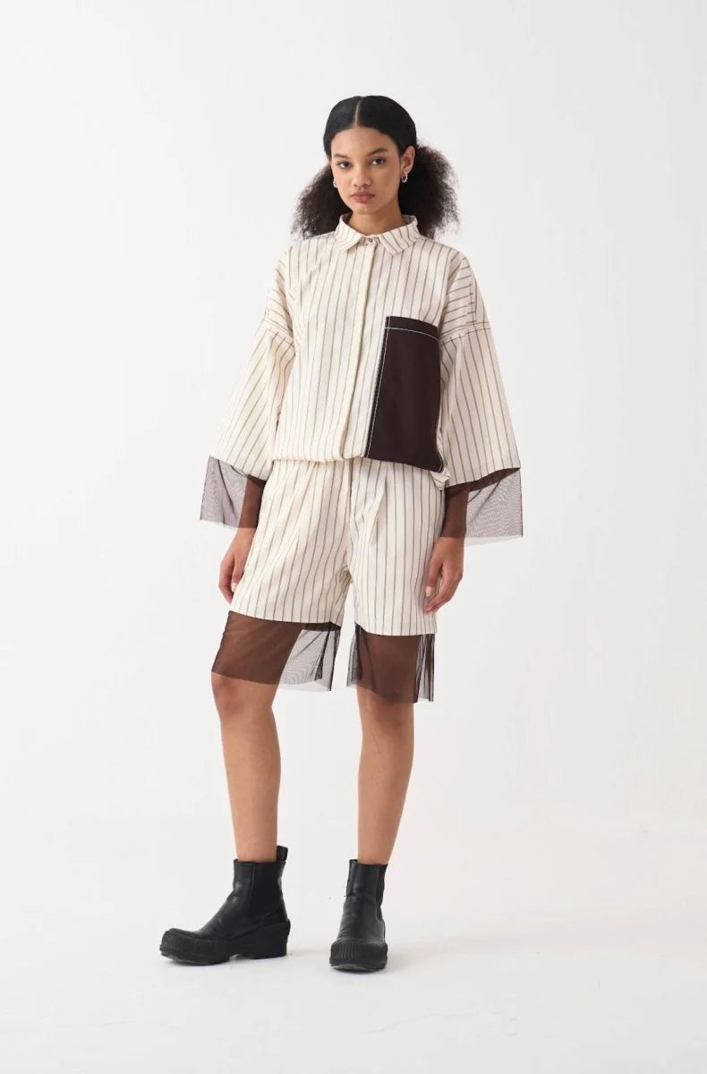 Contrast Detail Shirt Co-ord (Set of 2)