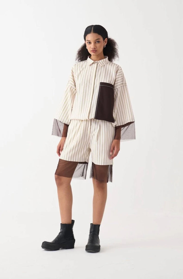 Contrast Detail Shirt Co-ord (Set of 2)