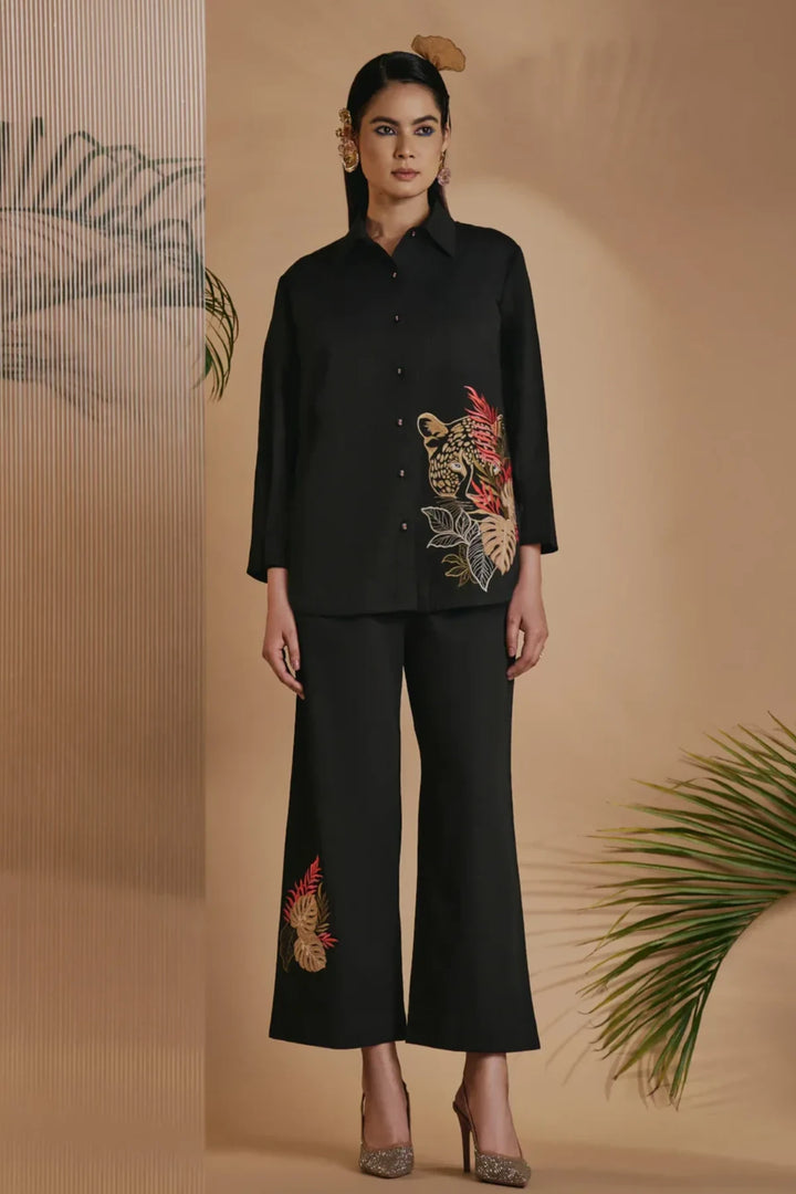 Origani Black Leopard Co-ord Set