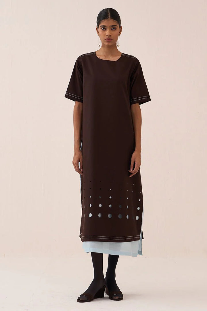 Cutout Double Layer Dress