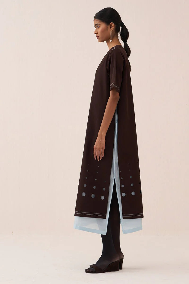 Cutout Double Layer Dress
