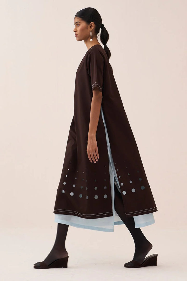 Cutout Double Layer Dress