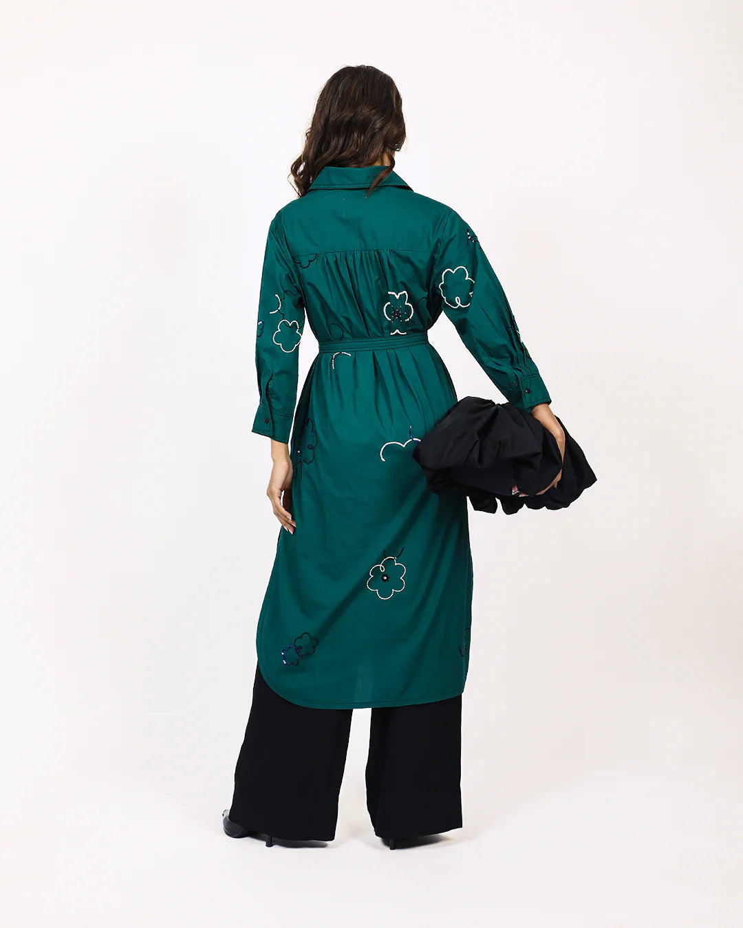 Ditsy embroidered fence shirt
