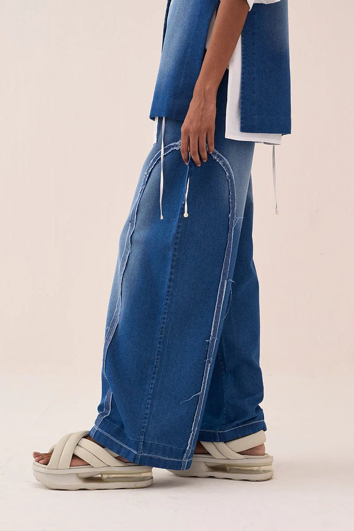 Denim Circle Waistcoat Co-Ord (Set Of 3)