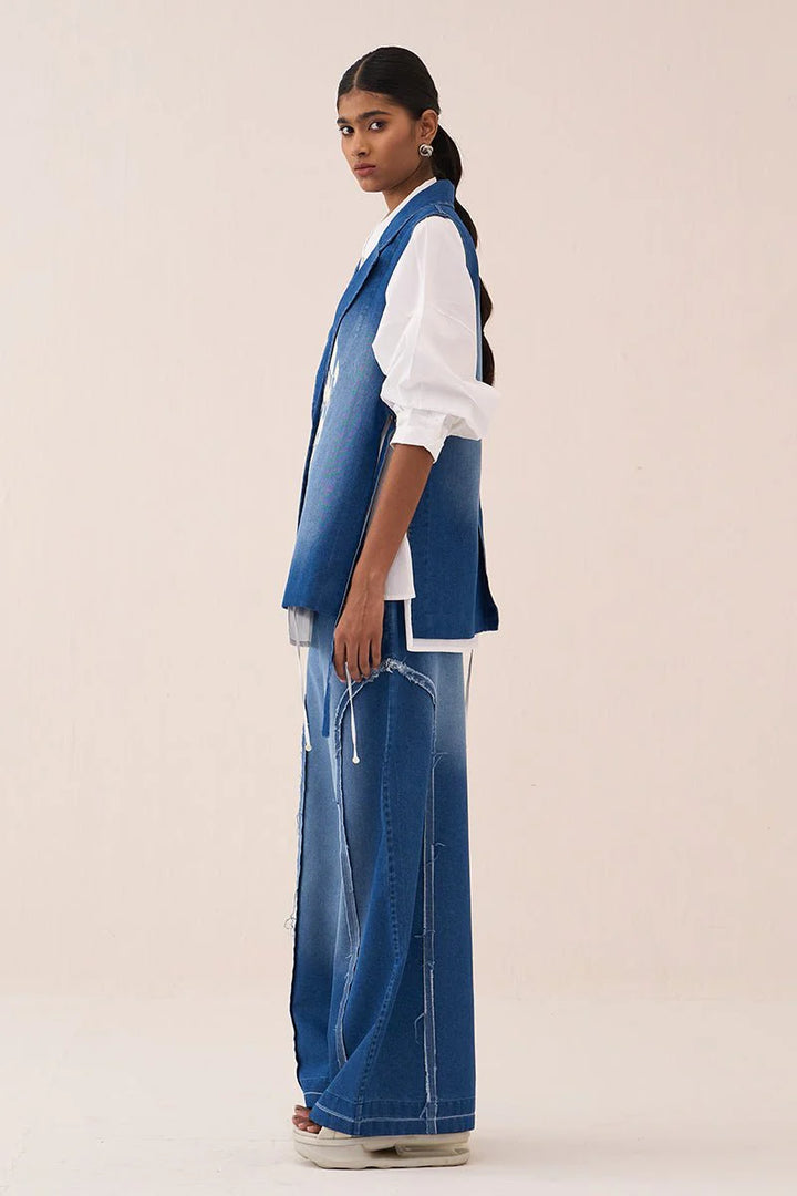 Denim Circle Waistcoat Co-Ord (Set Of 3)