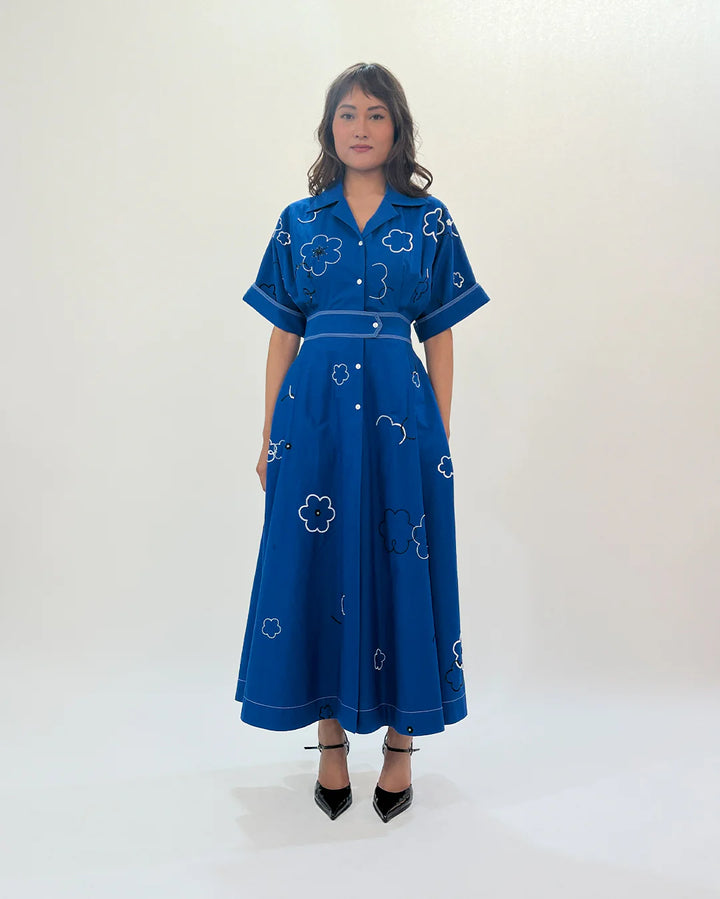 Ditsy Embroidered Sundress