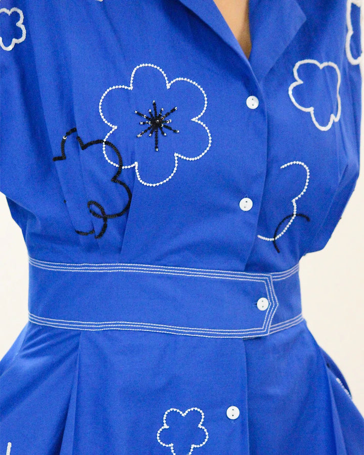 Ditsy Embroidered Sundress