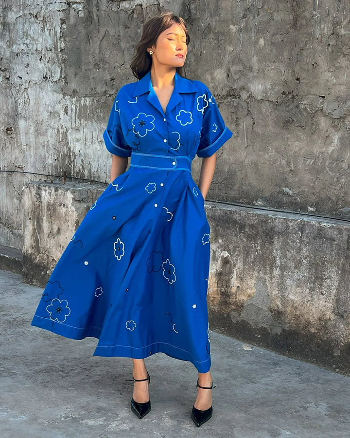 Ditsy Embroidered Sundress