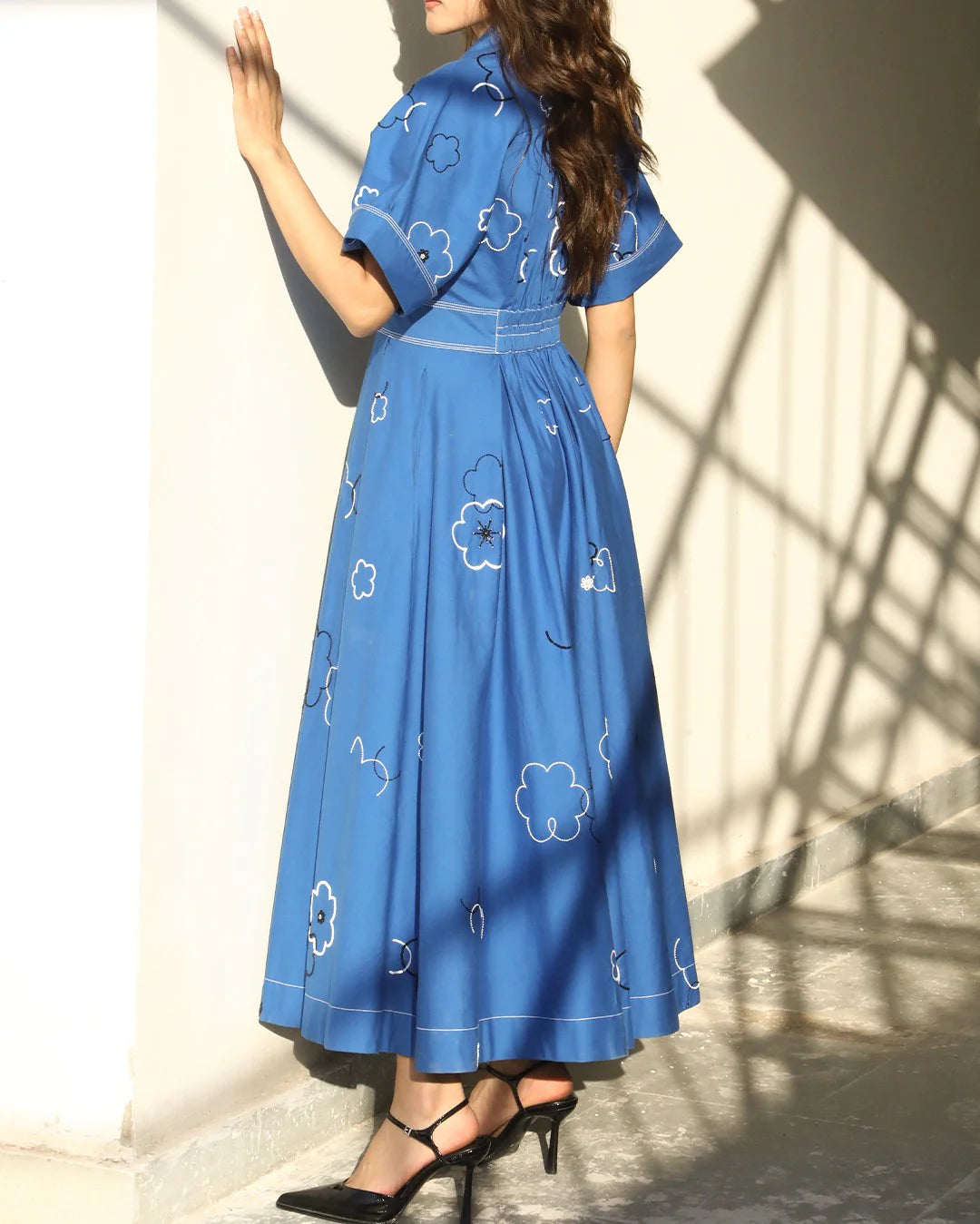 Ditsy Embroidered Sundress