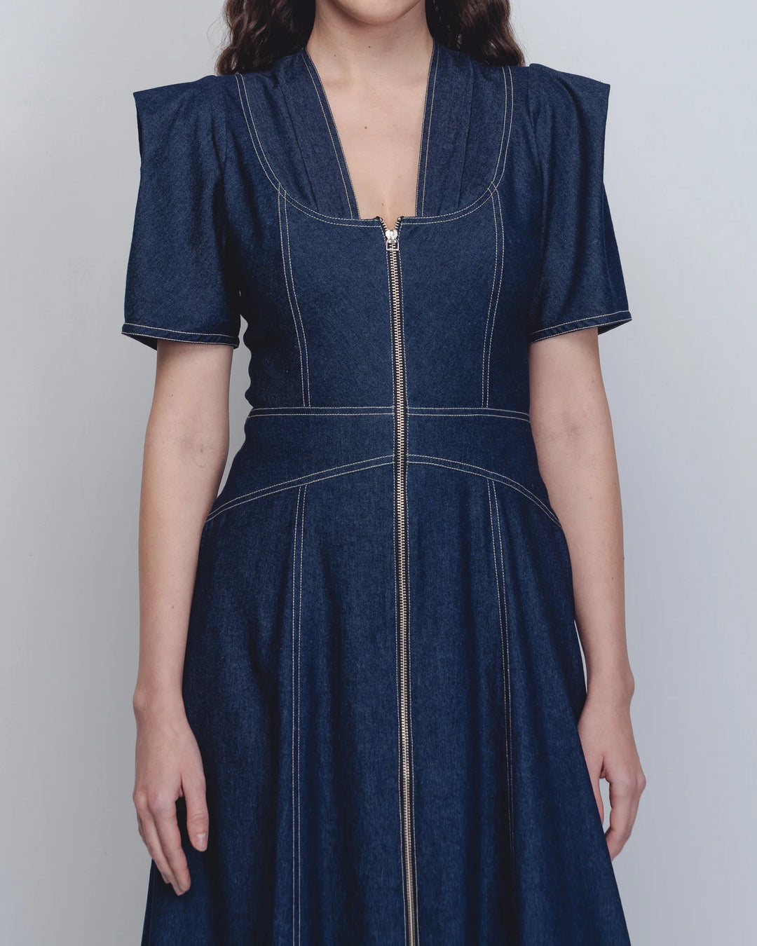 Denim Panelled Dress