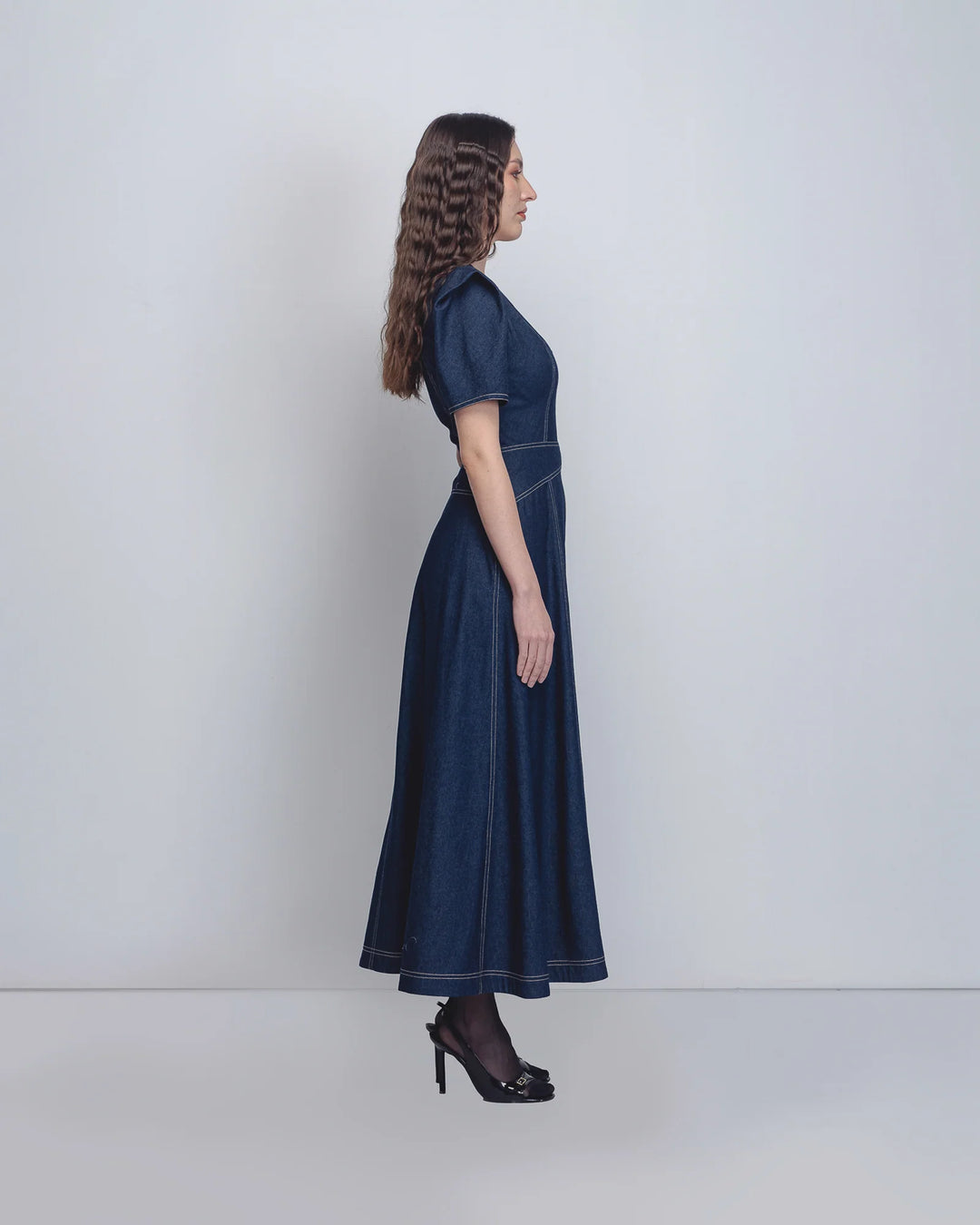 Denim Panelled Dress
