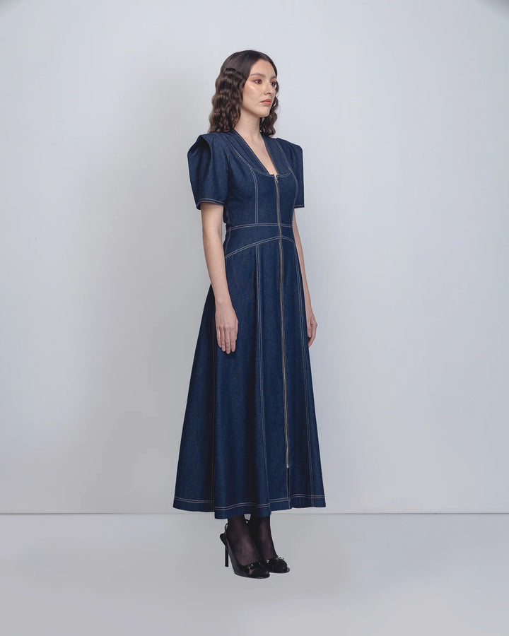 Denim Panelled Dress
