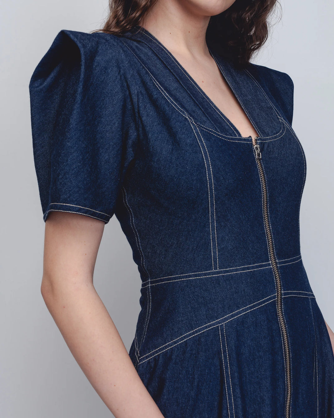 Denim Panelled Dress