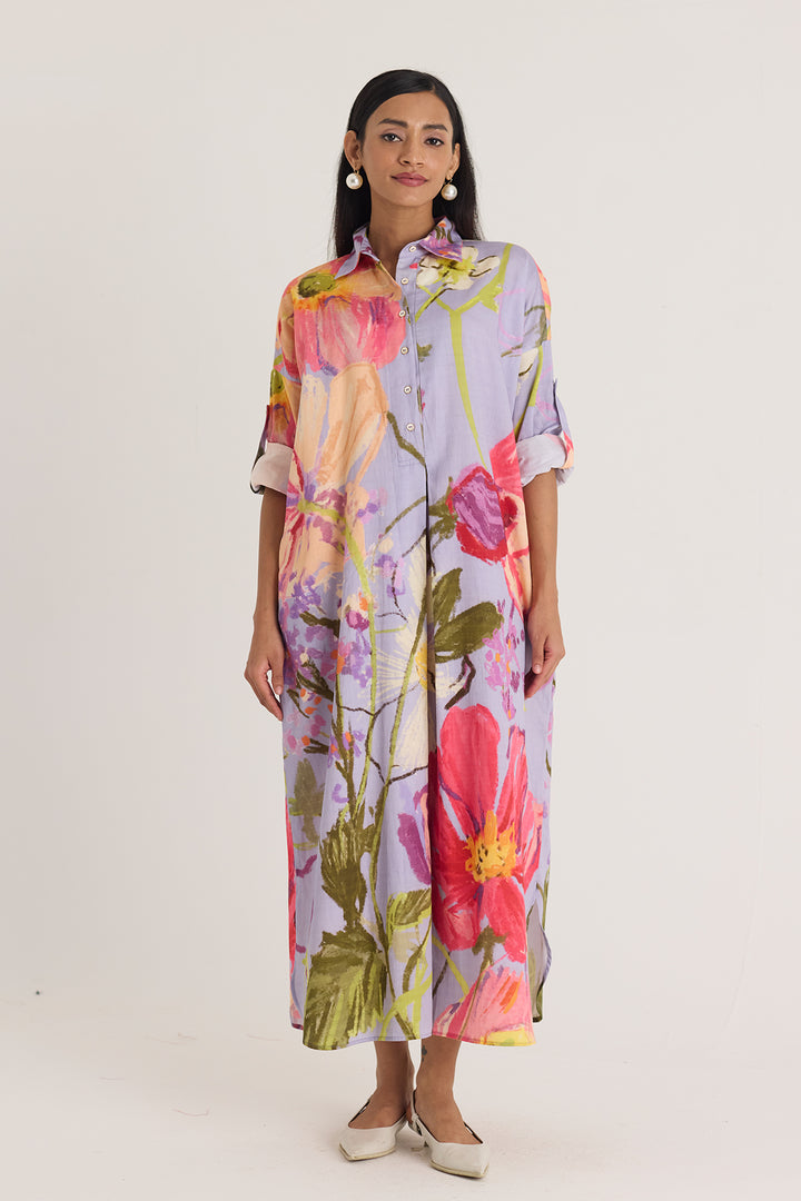 Dolly Purple Shirt Dress