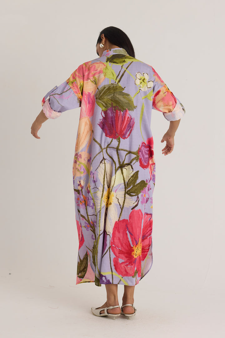 Dolly Purple Shirt Dress