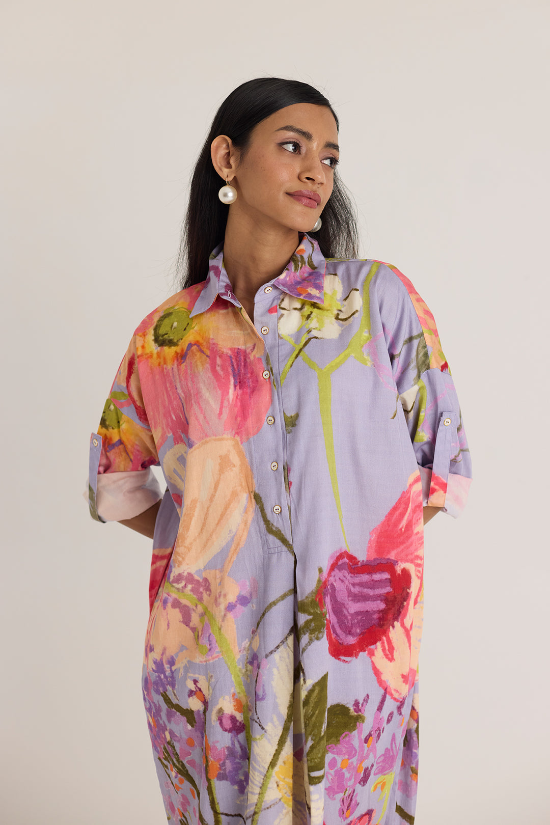 Dolly Purple Shirt Dress