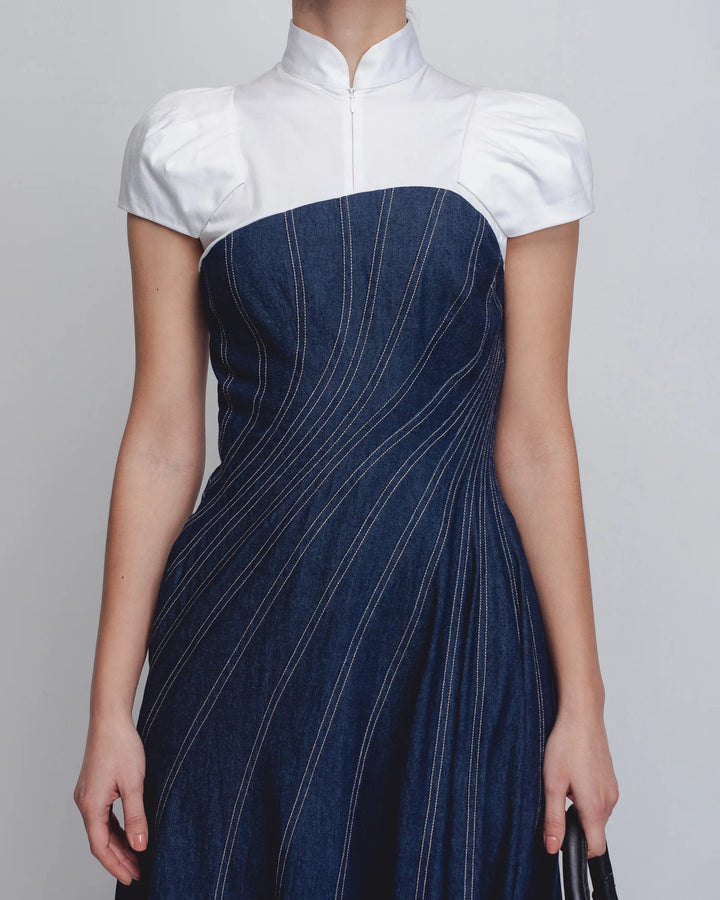 Denim Swirl Dress