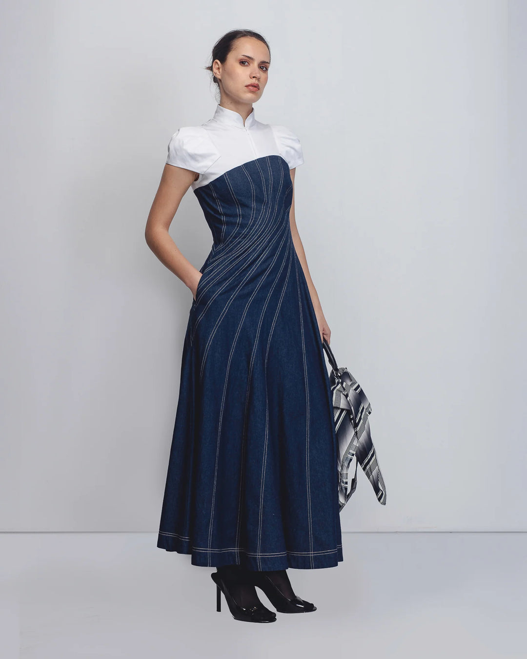 Denim Swirl Dress
