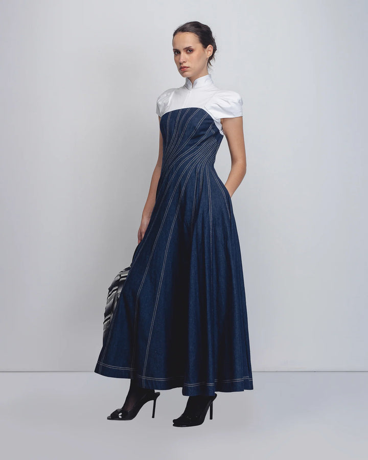Denim Swirl Dress