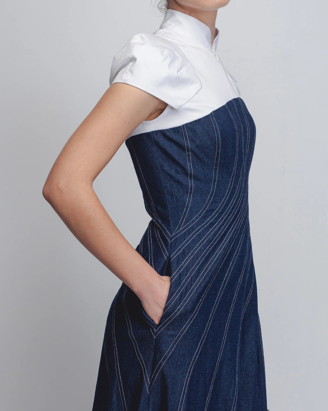 Denim Swirl Dress