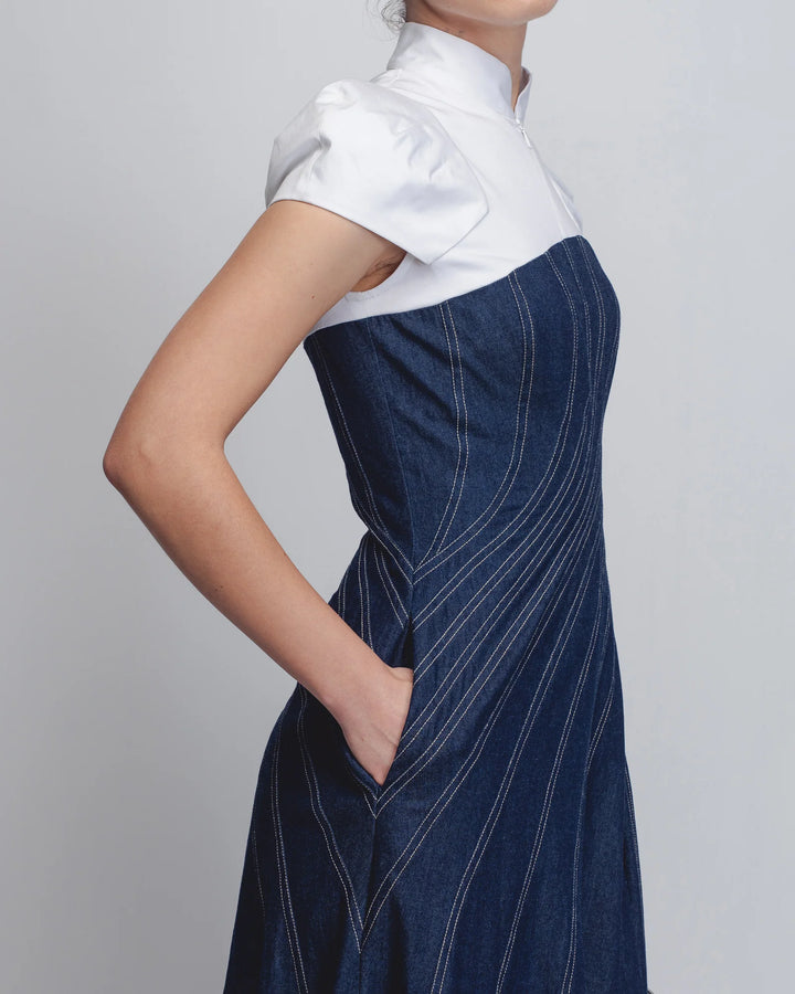 Denim Swirl Dress