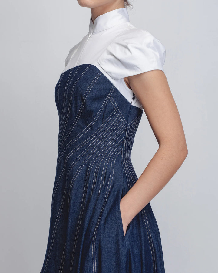 Denim Swirl Dress